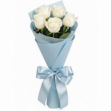 Букет 5 Белых роз Проуд в Никольском Астраханской области