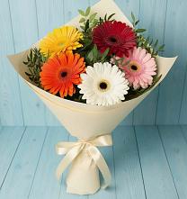 Букет цветов из:  Герберы #REPLACE_PRED# Никольском Астраханской области