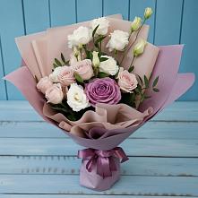Букет цветов из:  Розы и Лизиантусы #REPLACE_PRED# Никольском Астраханской области