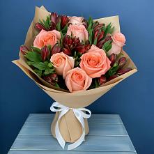 Букет цветов из:  Розы и Альстромерии #REPLACE_PRED# Никольском Астраханской области