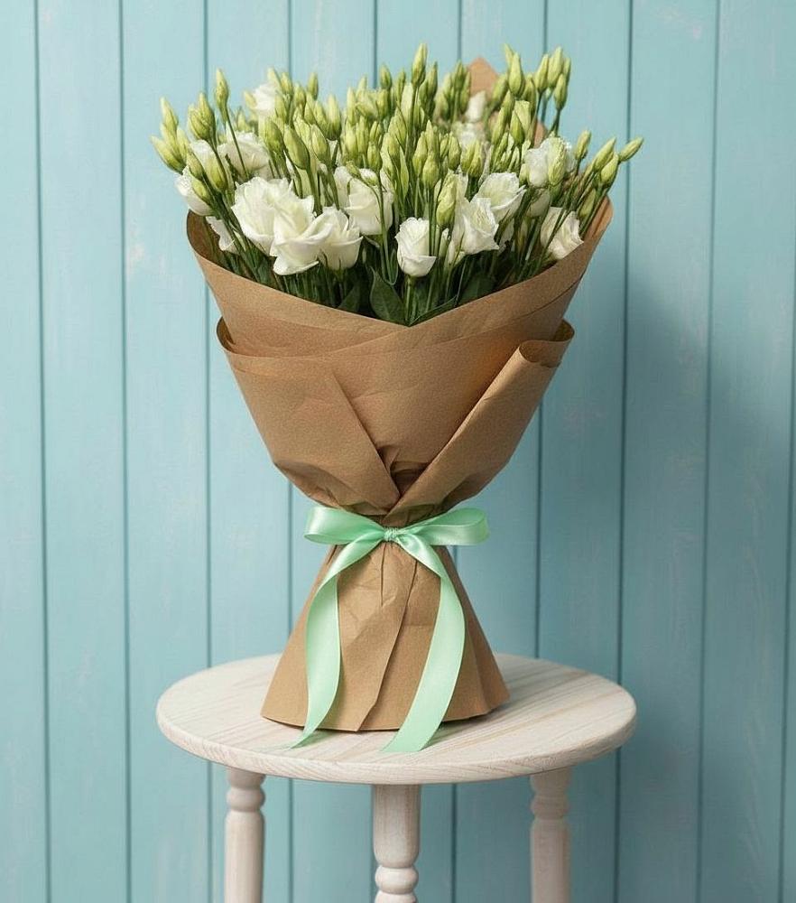 Букет цветов из: Лизиантусы в Никольском Астраханской области