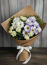 Букет цветов из:  Хризантемы и Розы в Никольском Астраханской области