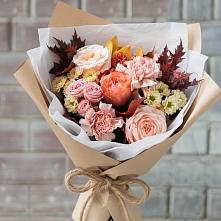 Букет цветов из:  Гвоздики, Хризантемы и Розы в Никольском Астраханской области