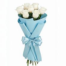 Букет 7 белых роз Проуд #REPLACE_PRED# Никольском Астраханской области