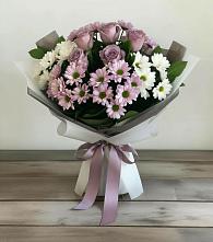 Букет цветов из:  Хризантемы и Розы в Никольском Астраханской области