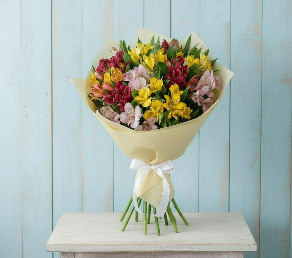 Букет цветов из: Альстромерии в Никольском Астраханской области