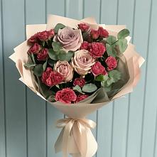 Букет цветов из:  Гвоздики и Розы в Никольском Астраханской области