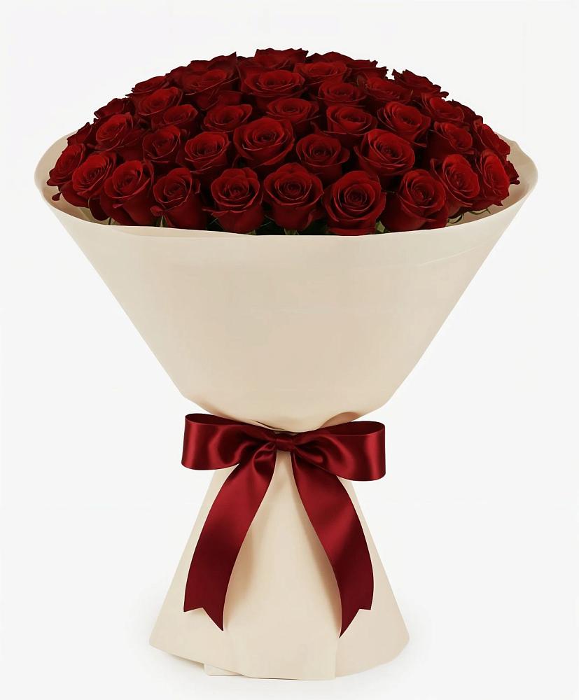 Букет 101 Бордовая роза Блэк Бакарра в Никольском Астраханской области